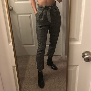 HM - Paperbag, High Waisted Plaid Pants